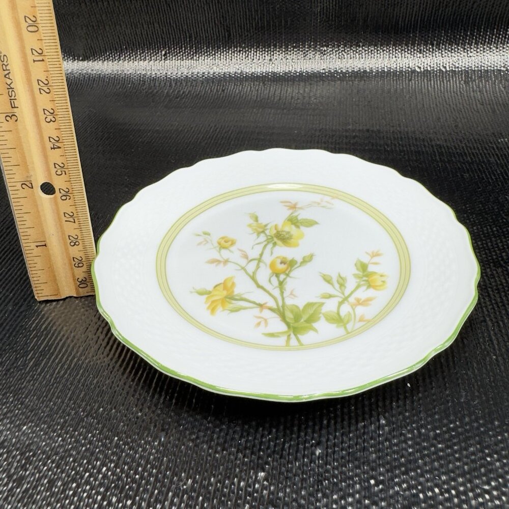 AK Kaiser Germany Porcelain Dish Plate 6inch Plates Dishes Yellow Flowers Set‎ 4 - Picture 4 of 12